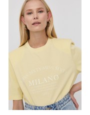 Bluzka Miss Sixty t-shirt bawełniany kolor żółty - Answear.com MISS SIXTY