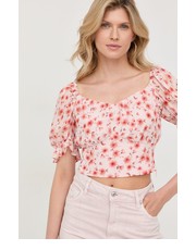 Bluzka Miss Sixty bluzka jedwabna damska kolor różowy w kwiaty - Answear.com MISS SIXTY