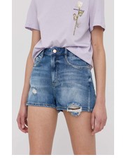 Spodnie Miss Sixty szorty jeansowe damskie kolor fioletowy gładkie high waist - Answear.com MISS SIXTY