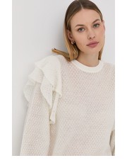 Sweter Miss Sixty sweter z domieszką wełny damski kolor beżowy lekki - Answear.com MISS SIXTY