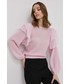 Sweter MISS SIXTY Miss Sixty sweter z domieszką wełny damski kolor różowy lekki