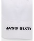 Czapka MISS SIXTY Miss Sixty czapka bawełniana kolor biały z aplikacją