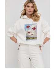 Bluza Miss Sixty bluza bawełniana damska kolor biały z kapturem z nadrukiem - Answear.com MISS SIXTY