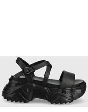 Sandały Miss Sixty sandały skórzane damskie kolor czarny na platformie - Answear.com MISS SIXTY