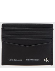 Portfel etui na karty skórzane męski kolor czarny - Answear.com Calvin Klein Jeans