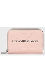 Portfel portfel damski kolor różowy - Answear.com Calvin Klein Jeans