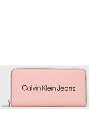 Portfel portfel damski kolor różowy - Answear.com Calvin Klein Jeans