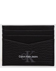 Portfel etui na karty skórzane męski kolor czarny - Answear.com Calvin Klein Jeans