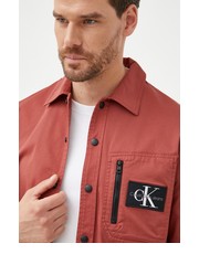 Koszula męska koszula męska kolor czerwony regular z kołnierzykiem klasycznym - Answear.com Calvin Klein Jeans