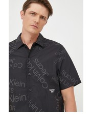 Koszula męska koszula bawełniana męska kolor czarny relaxed z kołnierzykiem klasycznym - Answear.com Calvin Klein Jeans