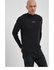 Sweter męski Sweter męski kolor czarny lekki z półgolfem - Answear.com Calvin Klein Jeans
