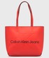 Shopper bag Calvin Klein Jeans torebka kolor czerwony