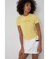 Bluzka Calvin Klein Jeans t-shirt bawełniany kolor żółty