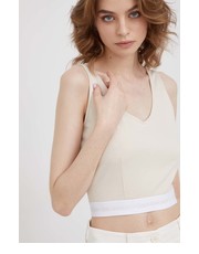 Bluzka top damski kolor beżowy - Answear.com Calvin Klein Jeans