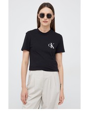 Bluzka t-shirt bawełniany kolor czarny - Answear.com Calvin Klein Jeans