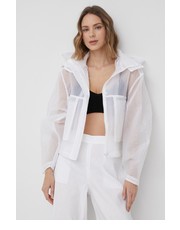 Kurtka kurtka damska kolor biały przejściowa oversize - Answear.com Calvin Klein Jeans