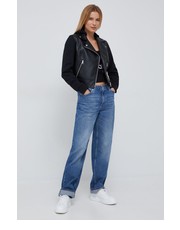 Kurtka ramoneska damska kolor czarny przejściowa - Answear.com Calvin Klein Jeans