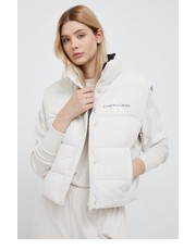 Kurtka bezrękawnik damski kolor beżowy zimowy - Answear.com Calvin Klein Jeans