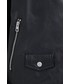 Kurtka Calvin Klein Jeans ramoneska skórzana damska kolor czarny przejściowa oversize