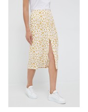 Spódnica spódnica kolor beżowy midi prosta - Answear.com Calvin Klein Jeans