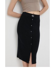 Spódnica spódnica kolor czarny midi prosta - Answear.com Calvin Klein Jeans