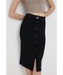 Spódnica Calvin Klein Jeans spódnica kolor czarny midi prosta