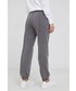 Spodnie Calvin Klein Jeans Spodnie bawełniane damskie kolor szary melanżowe