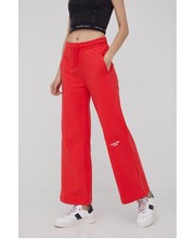 Spodnie spodnie bawełniane damskie kolor czerwony gładkie - Answear.com Calvin Klein Jeans
