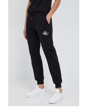 Spodnie spodnie dresowe damskie kolor czarny gładkie - Answear.com Calvin Klein Jeans
