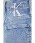 Spodnie Calvin Klein Jeans szorty jeansowe damskie gładkie high waist