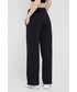 Spodnie Calvin Klein Jeans spodnie dresowe bawełniane damskie kolor czarny gładkie
