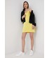 Sukienka Calvin Klein Jeans sukienka kolor żółty mini prosta