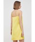 Sukienka Calvin Klein Jeans sukienka kolor żółty mini prosta
