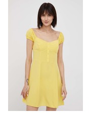 Sukienka sukienka kolor żółty mini rozkloszowana - Answear.com Calvin Klein Jeans