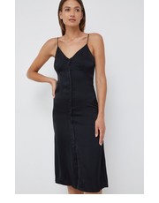Sukienka sukienka kolor czarny midi prosta - Answear.com Calvin Klein Jeans