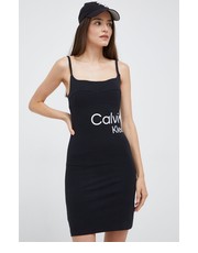 Sukienka sukienka kolor czarny mini dopasowana - Answear.com Calvin Klein Jeans