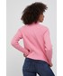 Sweter Calvin Klein Jeans Sweter z domieszką wełny damski kolor fioletowy lekki z golfem