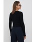 Sweter Calvin Klein Jeans kardigan damski kolor czarny lekki
