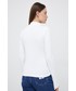 Sweter Calvin Klein Jeans longsleeve damski kolor beżowy z półgolfem