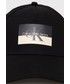 Czapka Calvin Klein Jeans czapka bawełniana kolor czarny z nadrukiem