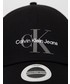 Czapka Calvin Klein Jeans czapka bawełniana kolor czarny z aplikacją