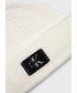 Czapka Calvin Klein Jeans czapka bawełniana kolor biały z cienkiej dzianiny bawełniana