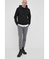 Bluza męska Calvin Klein Jeans Bluza męska kolor czarny z kapturem gładka