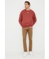 Bluza męska Calvin Klein Jeans bluza bawełniana męska kolor czerwony z nadrukiem