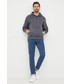 Bluza męska Calvin Klein Jeans bluza bawełniana męska kolor granatowy z kapturem z aplikacją