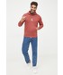 Bluza męska Calvin Klein Jeans bluza męska kolor bordowy z kapturem gładka