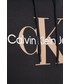 Bluza męska Calvin Klein Jeans bluza bawełniana męska kolor czarny z kapturem z nadrukiem