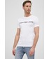 T-shirt - koszulka męska Calvin Klein Jeans T-shirt bawełniany kolor biały z nadrukiem