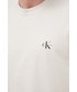 T-shirt - koszulka męska Calvin Klein Jeans t-shirt bawełniany (2-pack) kolor beżowy z nadrukiem