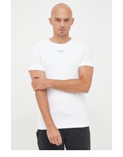 T-shirt - koszulka męska t-shirt męski kolor biały z nadrukiem - Answear.com Calvin Klein Jeans